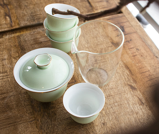 Premium Gaiwan Set (Jade Green)